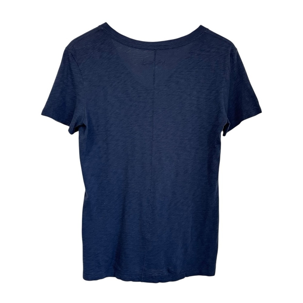 Rag & Bone Jean Womens Short Sleeve Cotton V Neck T Shirt Size Small Blue - Picture 2 of 5